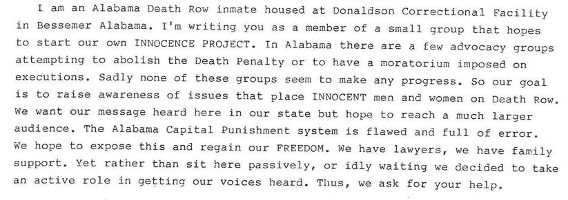 Voices From Alabama Death Row