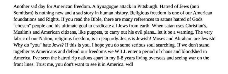 Synagogue attack and hatred of Jews