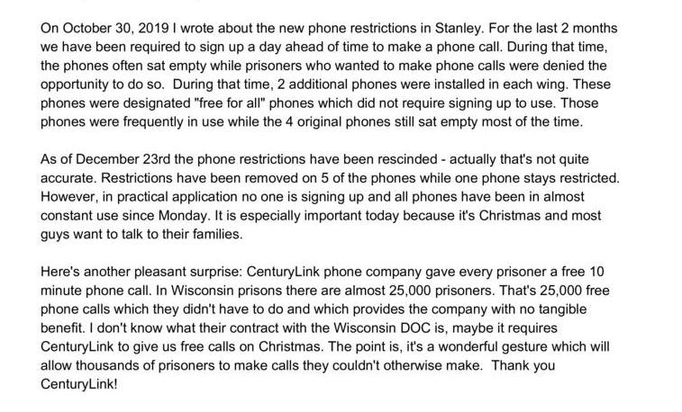 Stanley Phone Rules Suspended