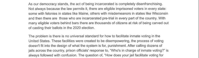 Getting Prisoners To The Polls With Vote By Mail In Jail