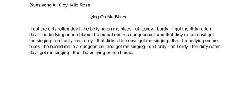 Blues Song #10