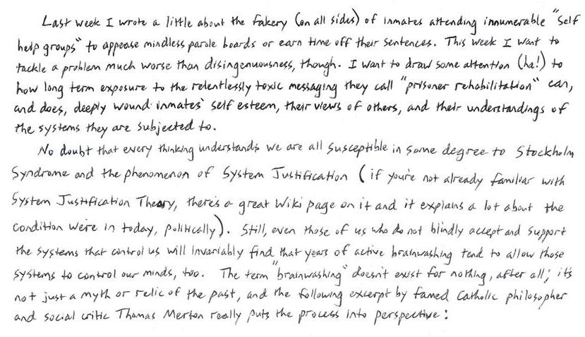 I Don't Wanna be a Pinhead No More: Thomas Merton, Rehabilitation, and Brainwashing