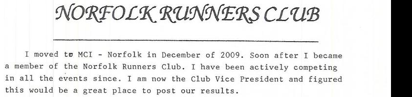 Norfolk Runners Club