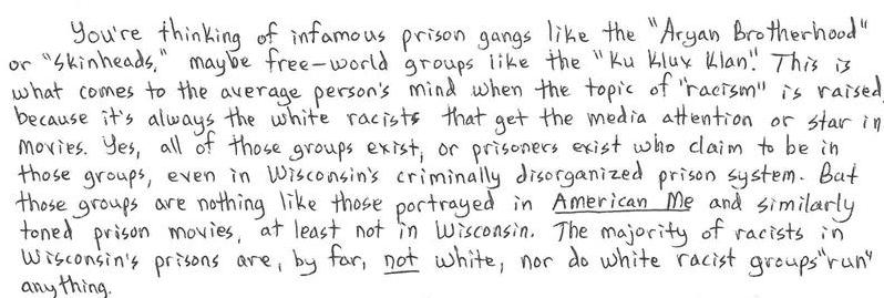 the Truth About Racism In Prison, In Wisconsin