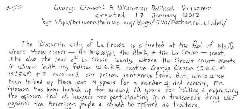 George Gleason: A Wisconsin Political Prisoner