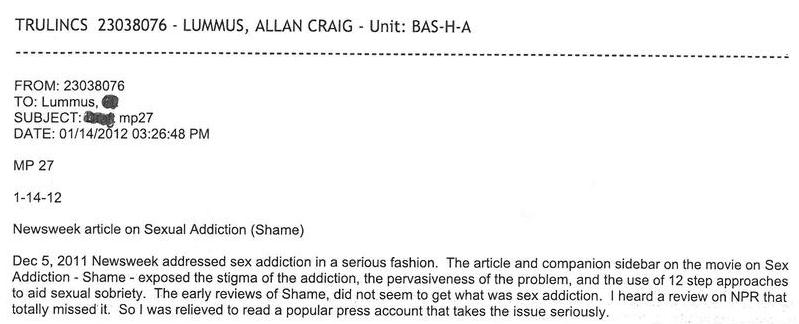 Newsweek Article On Sexual addiction (Shame)