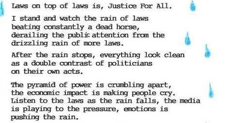 Contrast Rain And Justice For All