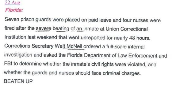 7 Prison Guards, 4 Nurses Under Fire After Inmate Beaten