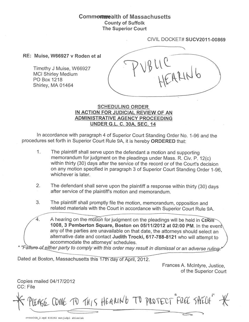Between The Bars Notice To Appear For Public Hearing Timothy J Muise Between The Bars Notice To Appear For Public Hearing Timothy J Muise