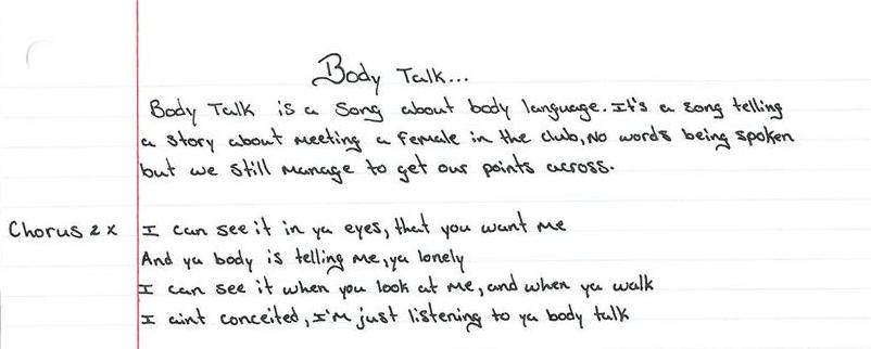 Body Talk...