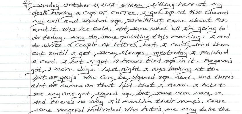 Daily Journal 10/19/12