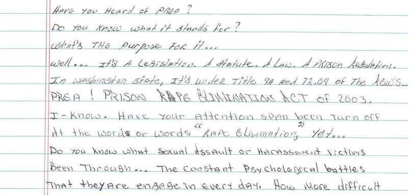 PREA: Prison Rape Elimination Act