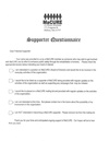 Supporter Questionnaire