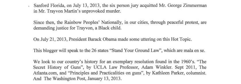 Trayvon Martin's Murder and Stand Your Ground Law and What's To Be Done