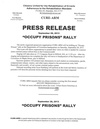 Press Release: Occupy Prisons Rally