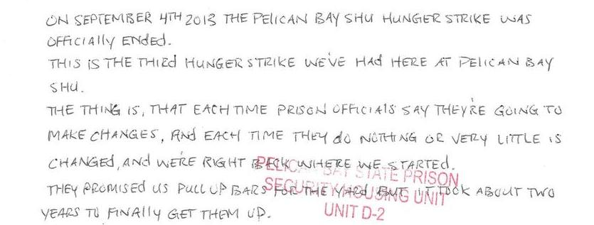 The Pelican Bay SHU Hunger Strike Has Officially Ended
