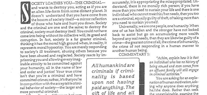 The Criminal: Victimizer or Victim