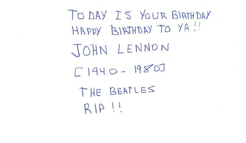 Happy Birthday John Lennon