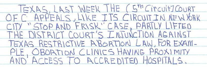 Texas Retrictive Abortion Law