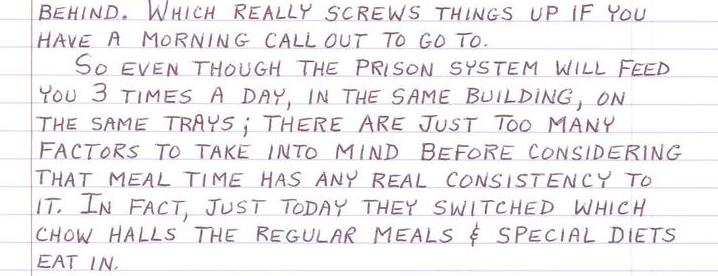 The Only Thing Consistent About Prison Life Is The Inconsistency (Cont..)