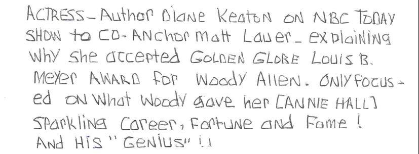 Woody Allen/ Diane Keaton....