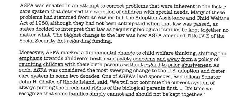 Adoption And Safe Families Act