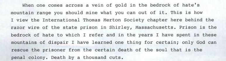 Merton and Razor Wire: "The Shackled Contemplative"