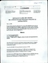 Ronald Clark Jr's Memo Re: Judge David Wiggins' Political Aspirations; May 11, 2006