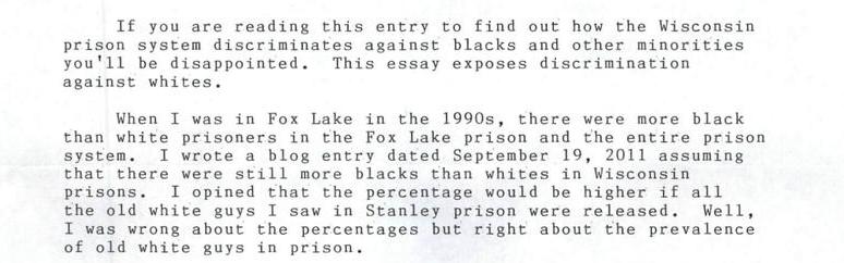 Racism In Wisconsin Prison