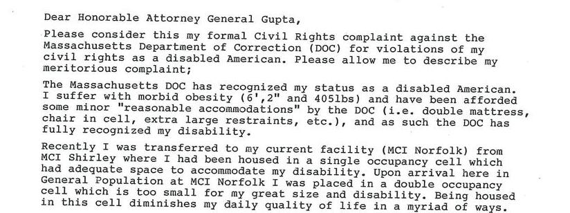 Formal Civil Rights Complaint