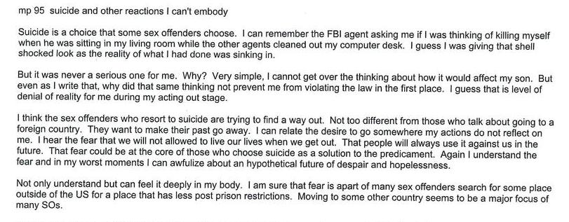 Suicide and other reactions I can't embody