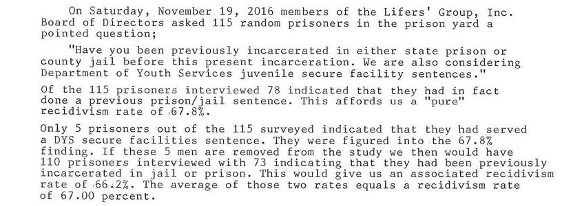 Recidivism Study 2016