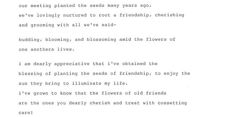 Flower of A Friendship