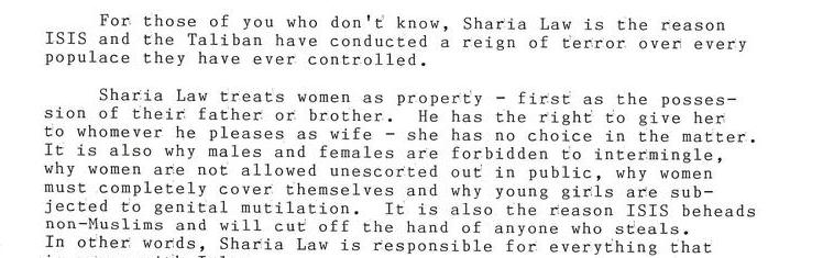 Sharia Law - A Pernicious Evil