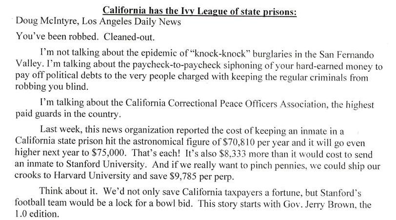 California has the Ivy League of state prisons