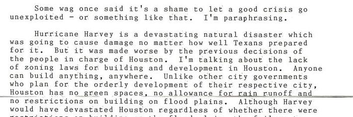 Hurricane Harvey's Devastation Is An Opportunity For Houston 