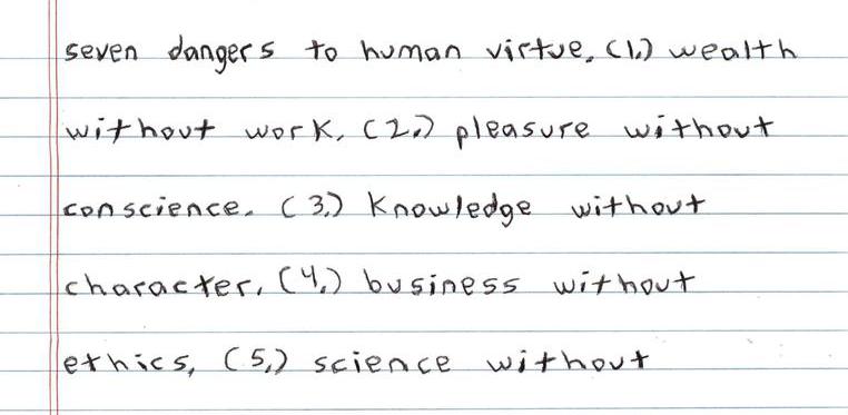 Seven Dangers to Human Virtue