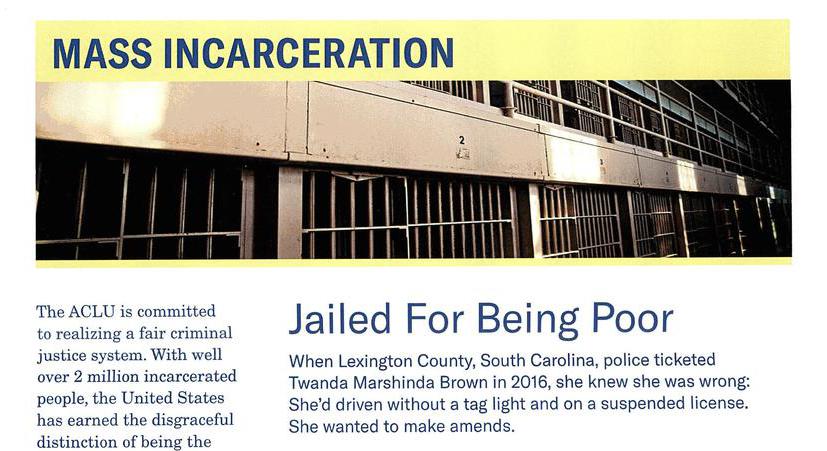 ACLU Updates on Mass Incarceration