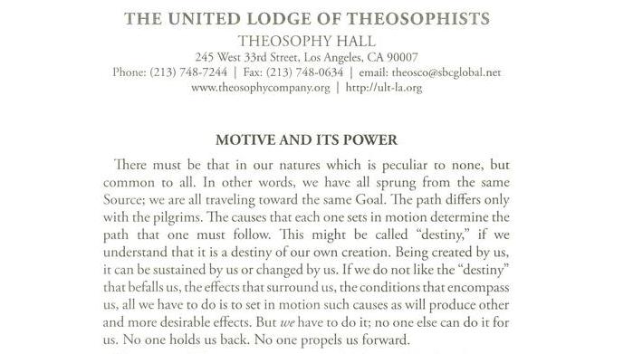 The United Lodge of Theosophists