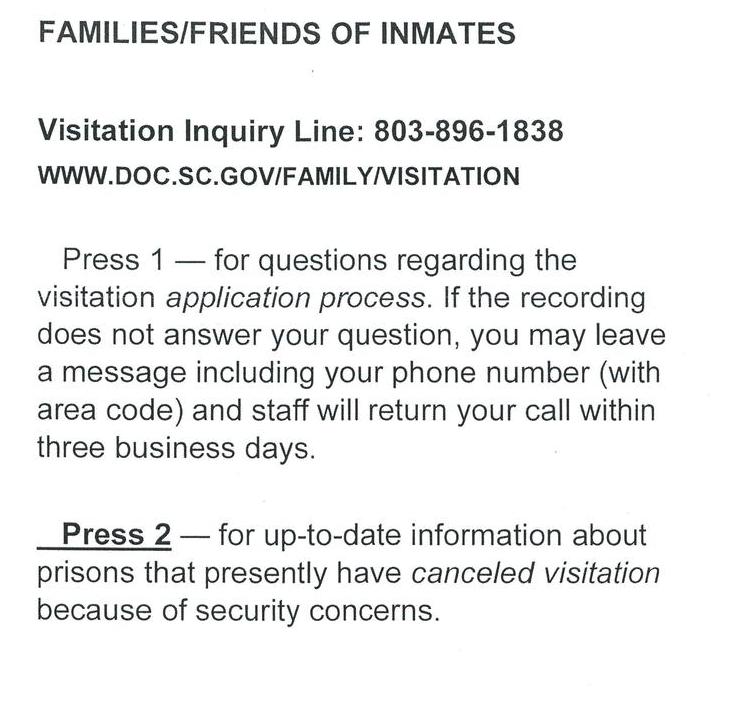 Visitation Inquiry Info