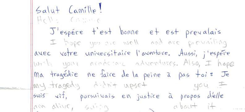 Letter for Camille