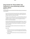 Once known for 'three strikes' law, California is now embracing criminal justice reform