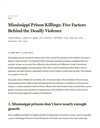 Mississippi Prison Killings: Five Factors Behind The Deadly Violence