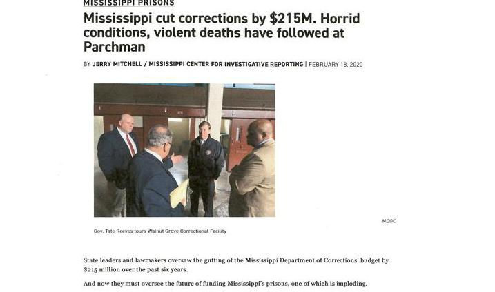 Mississippi cut corrections by $215M.