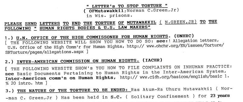 Letters to Stop Torture