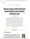 Reeves prison reform bill veto invites federal intervention, advocate says