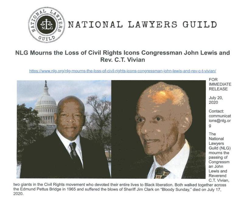 NLG Mourns the Loss of Civil Rights Icons
