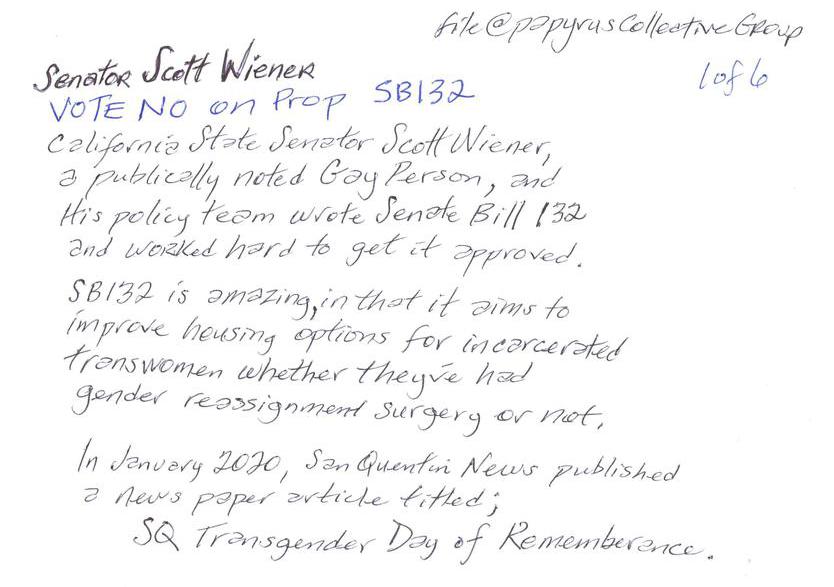 Senator Scott Wiener: Vote NO on Prop SB132