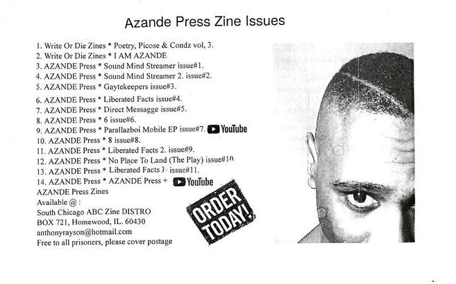 AZANDE Press Zines