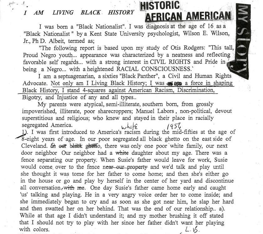 I am Living Black History; Historic Aftrican American